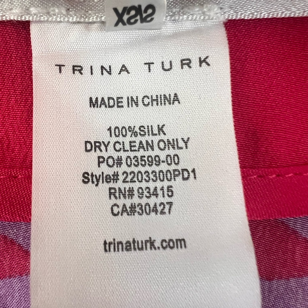 Trina Turk Theodora Dress- Pink and Orange Patterned - Picture 5 of 7